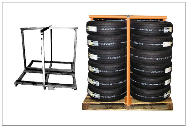 Wood Pallet Rack for Tires